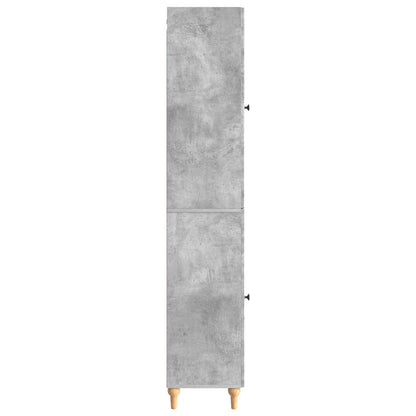 Cabinet Set 2 pcs Concrete Grey Engineered Wood
