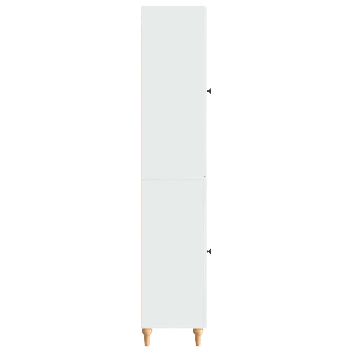 Cabinet Set 2 pcs High Gloss White Engineered Wood