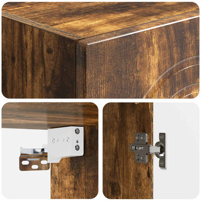 Cabinet Set 2 pcs Smoked Oak Engineered Wood