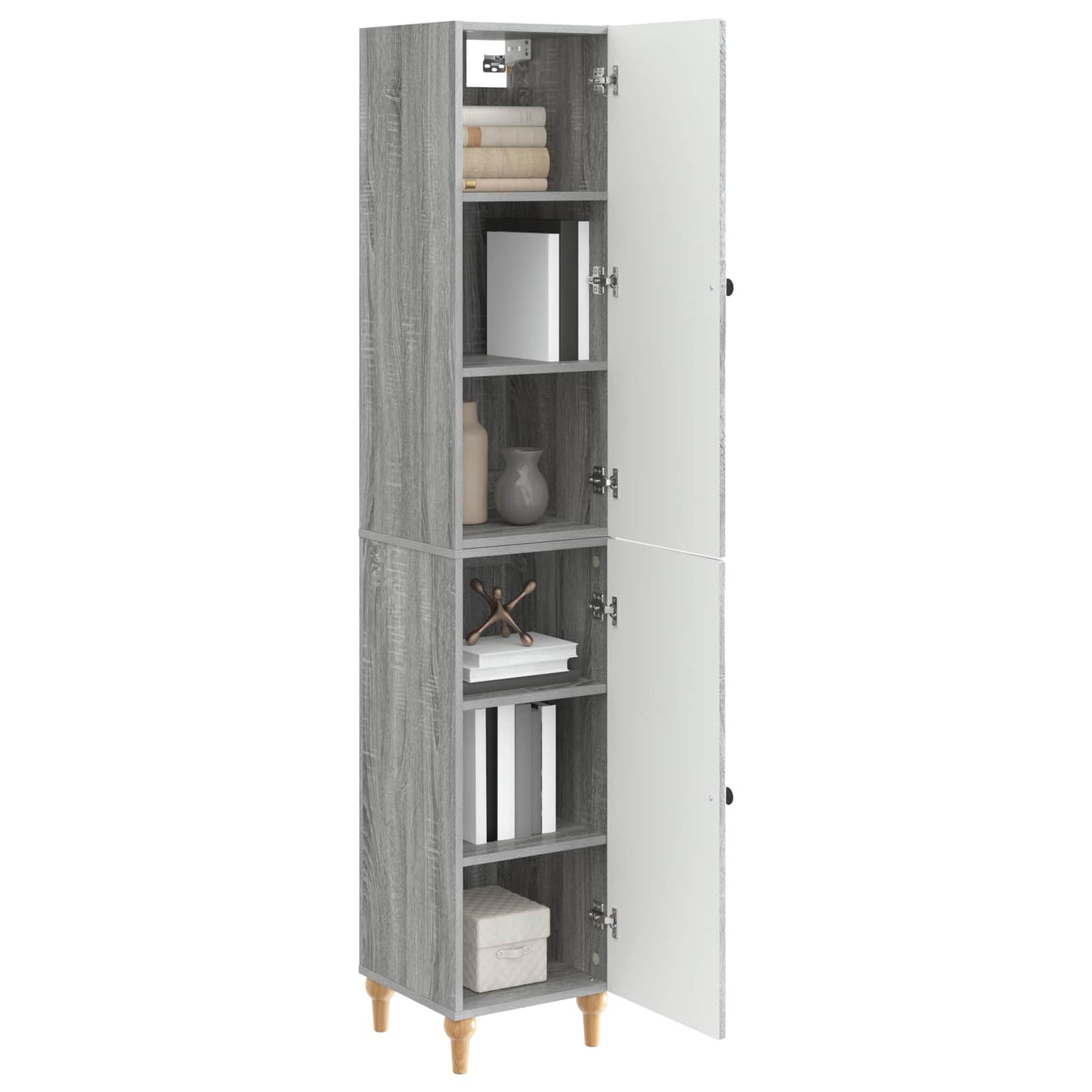 Cabinet Set 2 pcs Grey Sonoma Engineered Wood