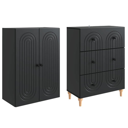 Cabinet Set 2 pcs 66 x 34.5 x 90 cm Engineered Wood