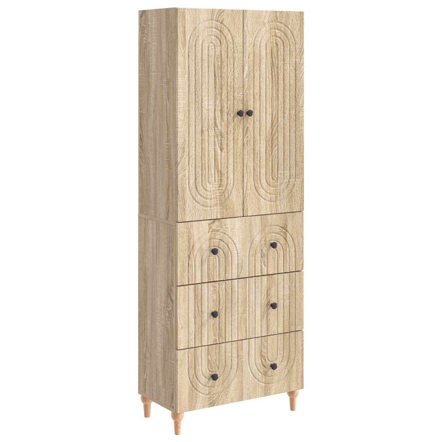Cabinet Set 2 pcs 66 x 34.5 x 90 cm Engineered Wood