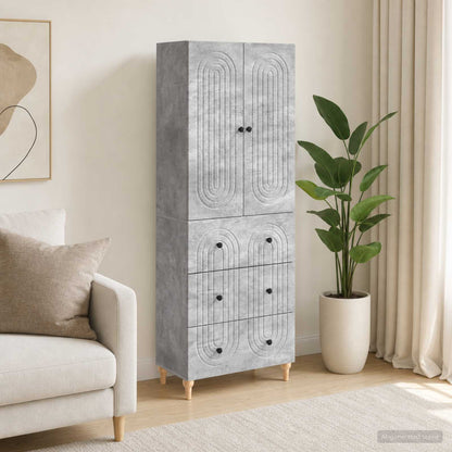 Cabinet Set 2 pcs 66 x 34.5 x 90 cm Engineered Wood