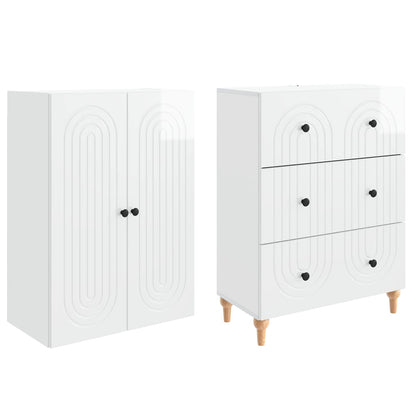 Cabinet Set 2 pcs 66 x 34.5 x 90 cm Engineered Wood