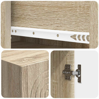 Cabinet Set 2 pcs 33 x 34.5 x 90 cm Engineered Wood