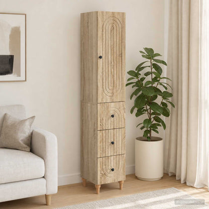 Cabinet Set 2 pcs 33 x 34.5 x 90 cm Engineered Wood