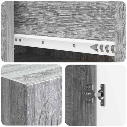 Cabinet Set 2 pcs 33 x 34.5 x 90 cm Engineered Wood