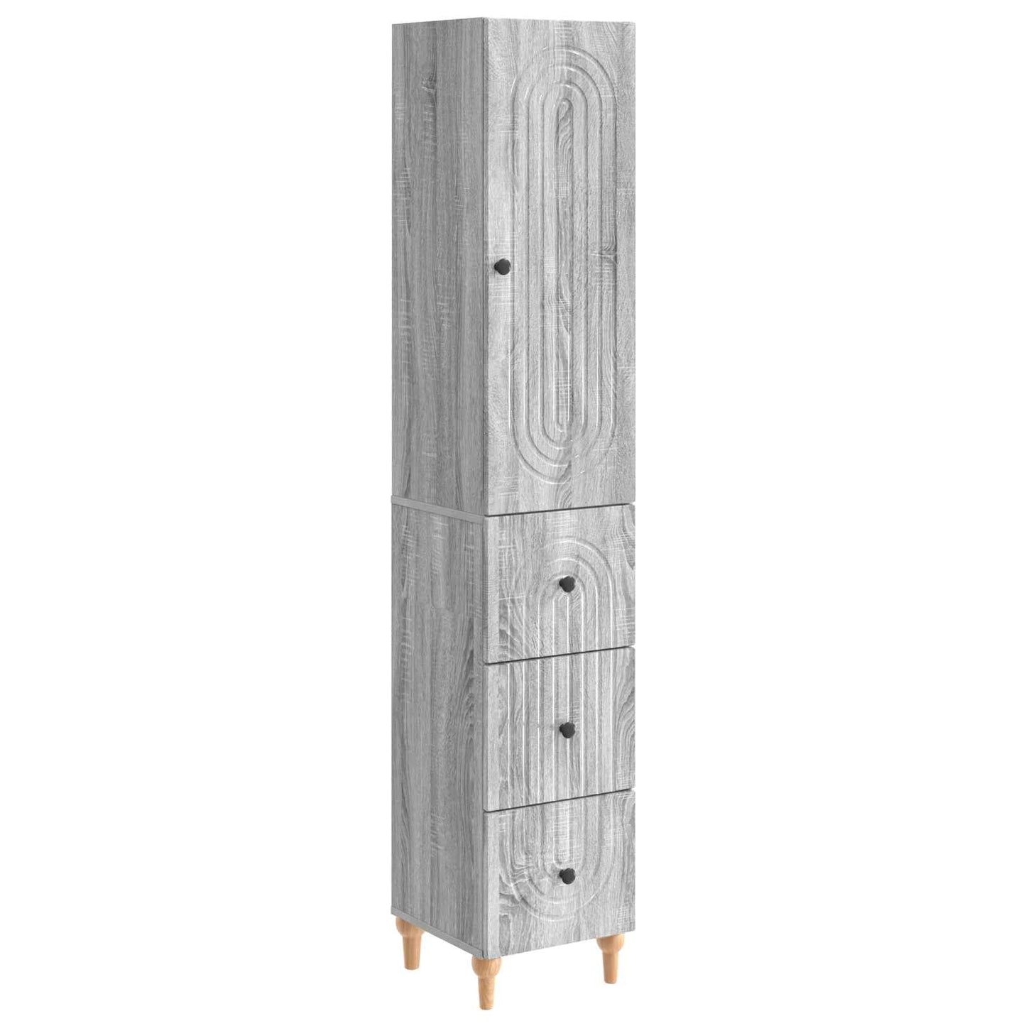 Cabinet Set 2 pcs 33 x 34.5 x 90 cm Engineered Wood