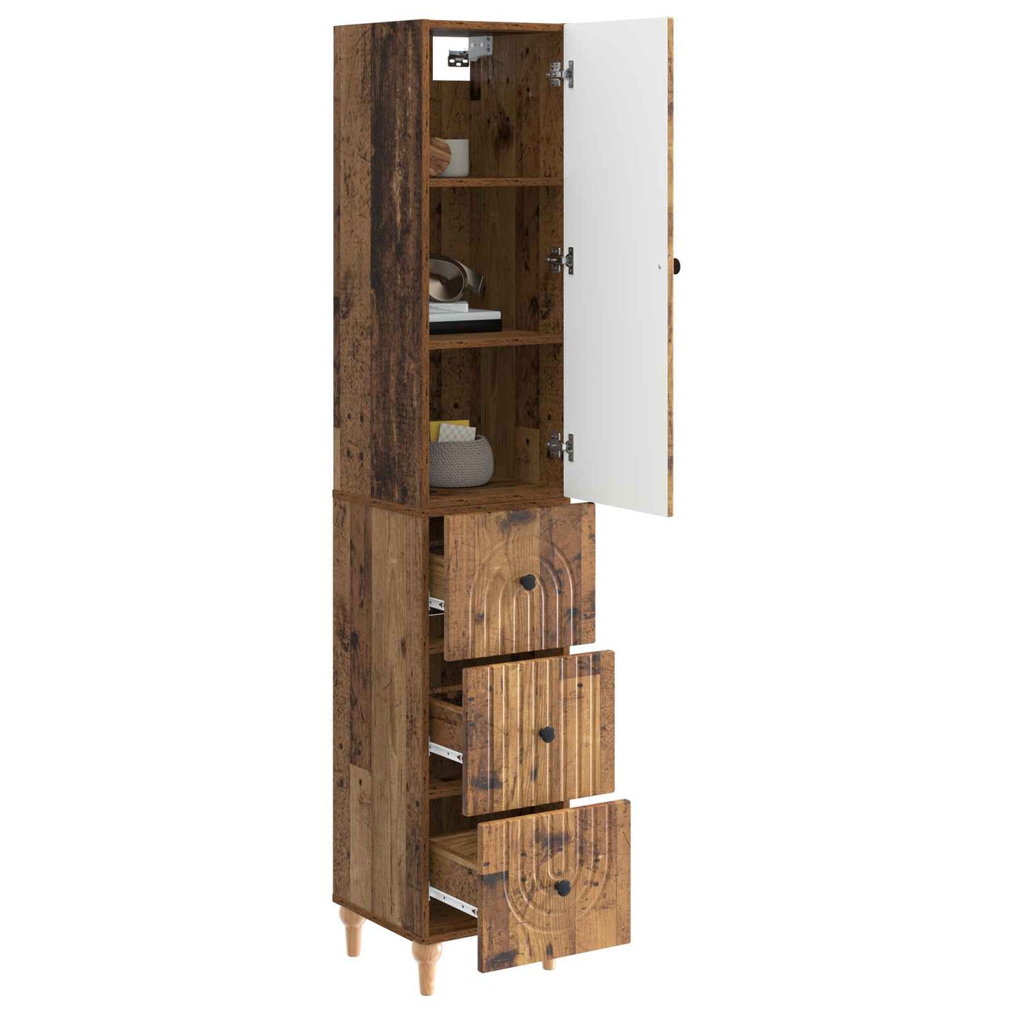 Cabinet Set 2 pcs 33 x 34.5 x 90 cm Engineered Wood
