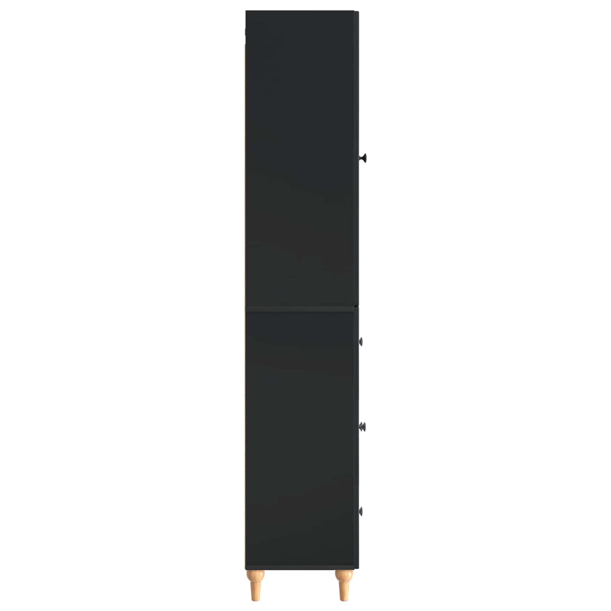 Cabinet Set 2 pcs Black 66 x 34.5 x 90 cm Engineered Wood