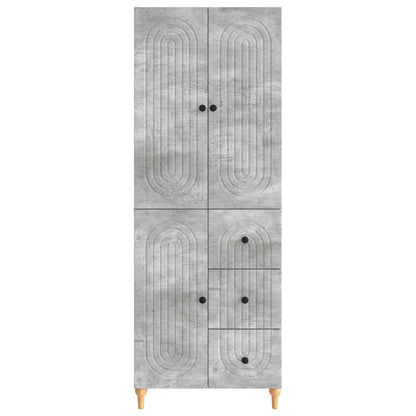 Cabinet Set 2 pcs Concrete Grey 66 x 34.5 x 90 cm