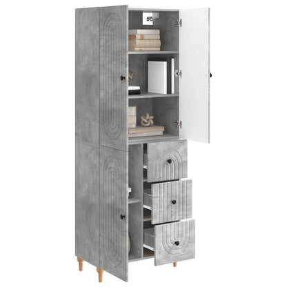 Cabinet Set 2 pcs Concrete Grey 66 x 34.5 x 90 cm