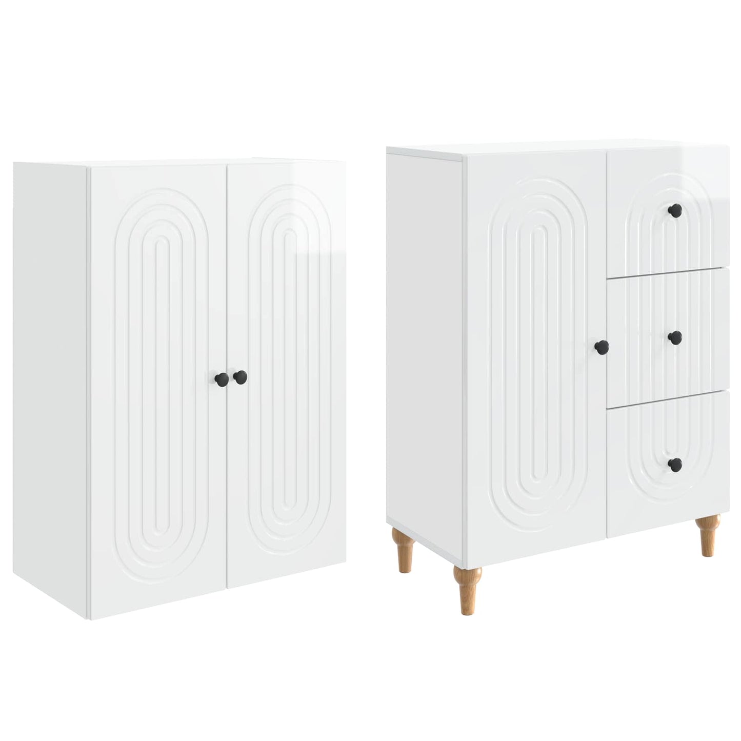 Cabinet Set 2 pcs 66 x 34.5 x 90 cm Engineered Wood