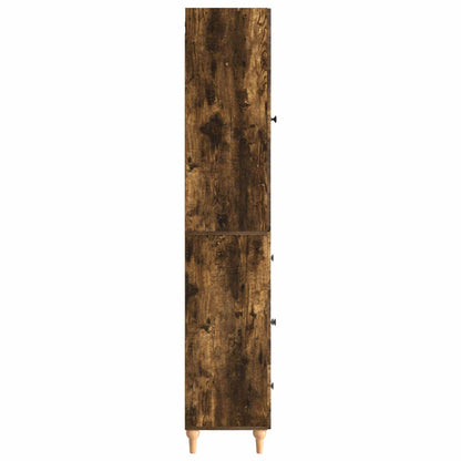 Cabinet Set 2 pcs Smoked Oak Engineered Wood