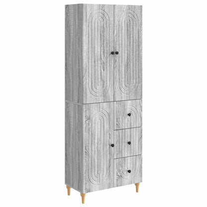 Cabinet Set 2 pcs Grey Sonoma Engineered Wood