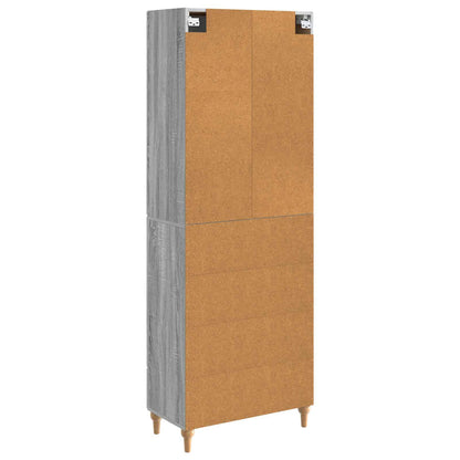 Cabinet Set 2 pcs Grey Sonoma Engineered Wood