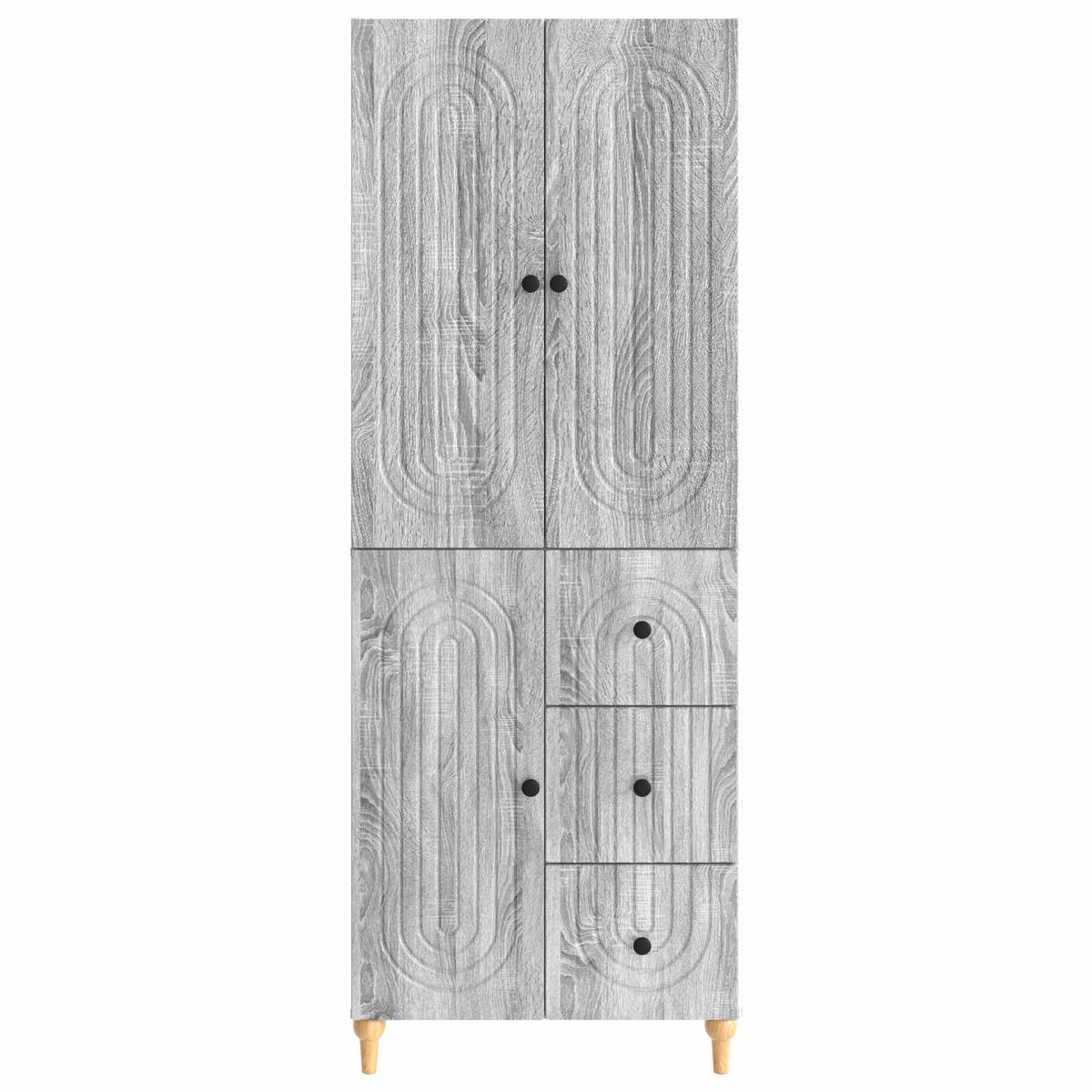 Cabinet Set 2 pcs Grey Sonoma Engineered Wood