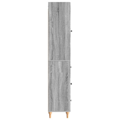 Cabinet Set 2 pcs Grey Sonoma Engineered Wood