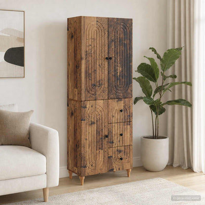 Cabinet Set 2 pcs 66 x 34.5 x 90 cm Engineered Wood