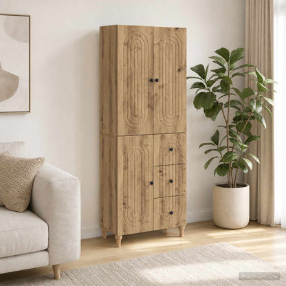 Cabinet Set 2 pcs 66 x 34.5 x 90 cm Engineered Wood