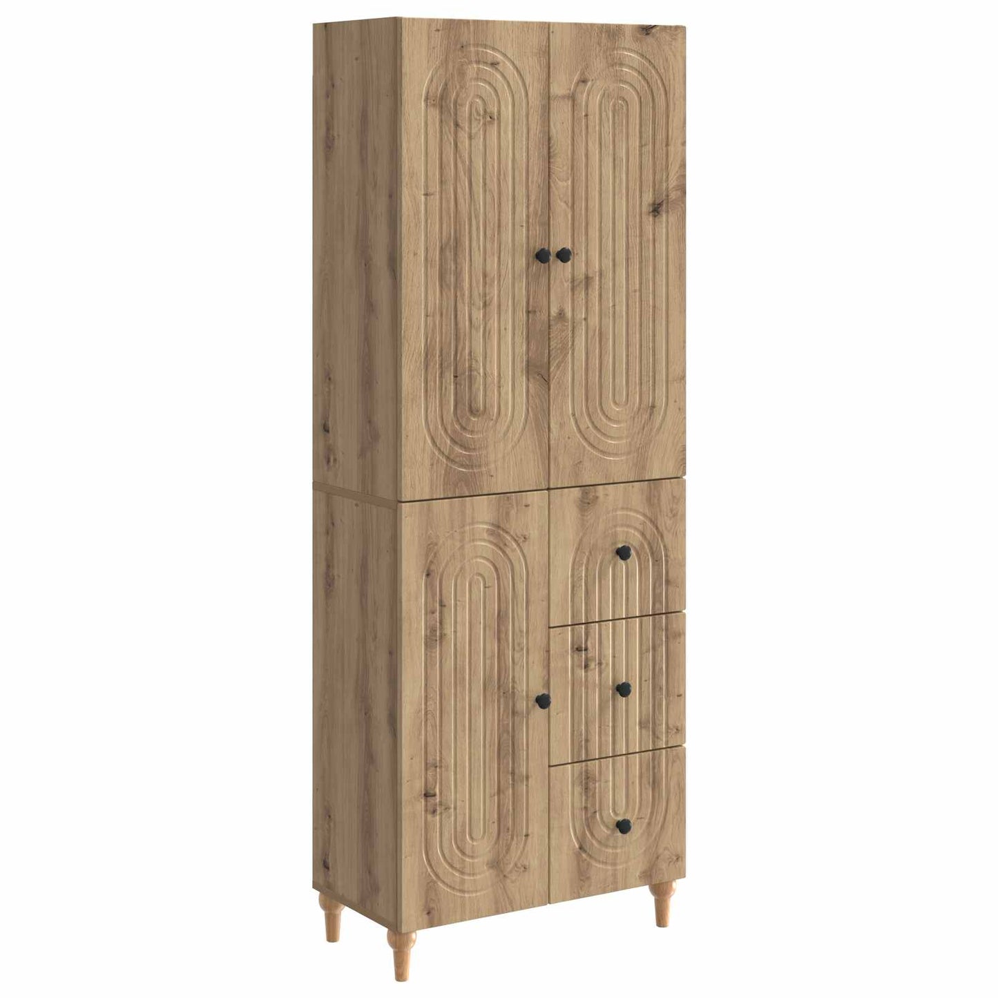 Cabinet Set 2 pcs 66 x 34.5 x 90 cm Engineered Wood