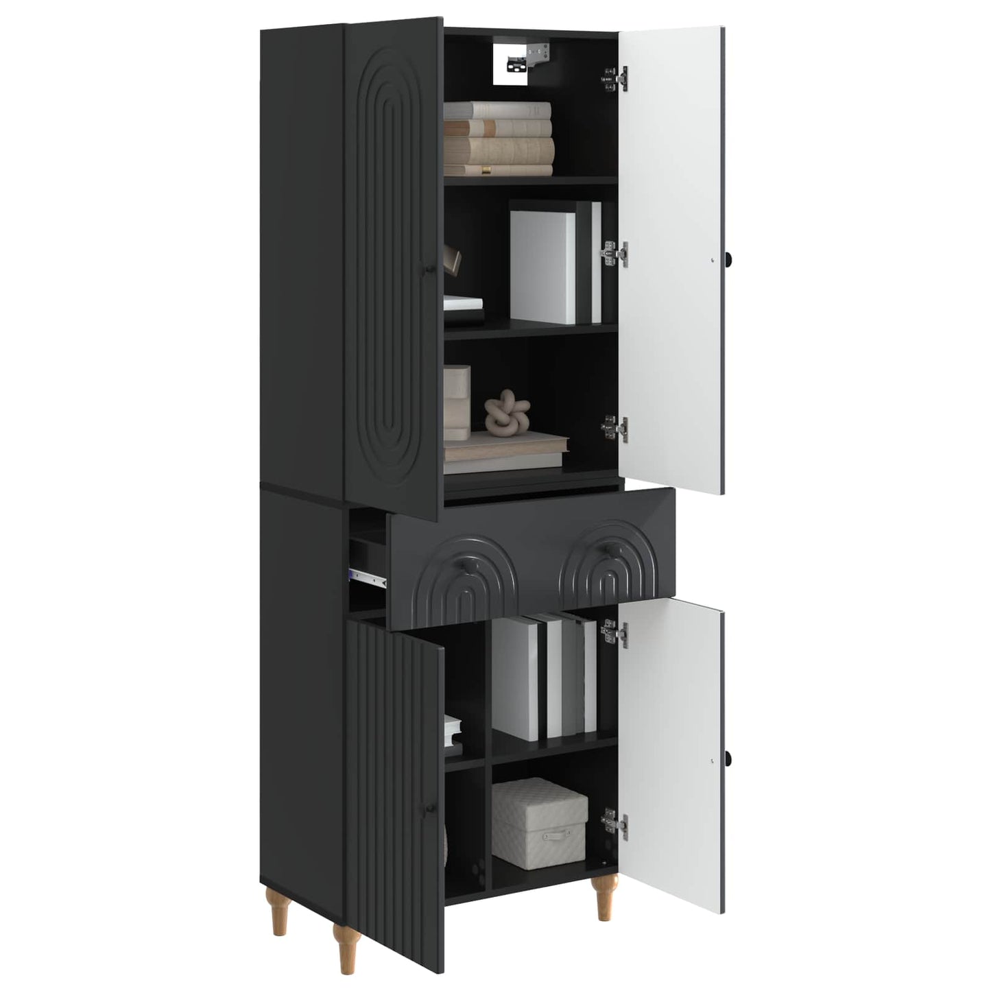 Cabinet Set 2 pcs 66 x 34.5 x 90 cm Engineered Wood