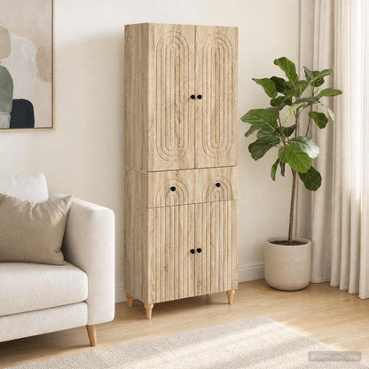 Cabinet Set 2 pcs 66 x 34.5 x 90 cm Engineered Wood