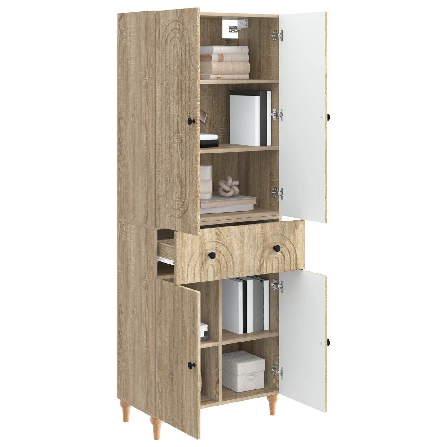 Cabinet Set 2 pcs 66 x 34.5 x 90 cm Engineered Wood