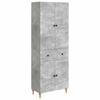 Cabinet Set 2 pcs Concrete Grey Engineered Wood
