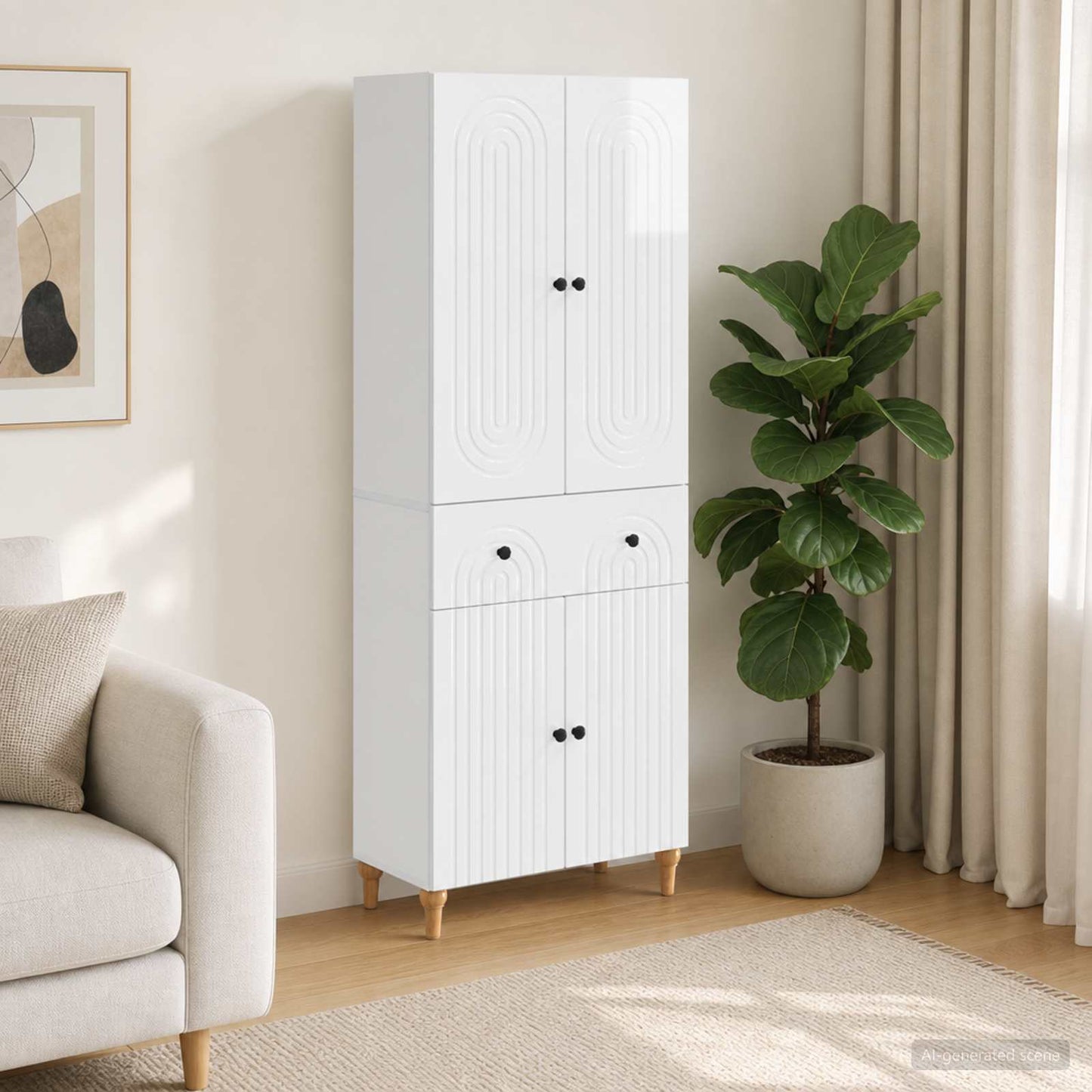 Cabinet Set 2 pcs 66 x 34.5 x 90 cm Engineered Wood