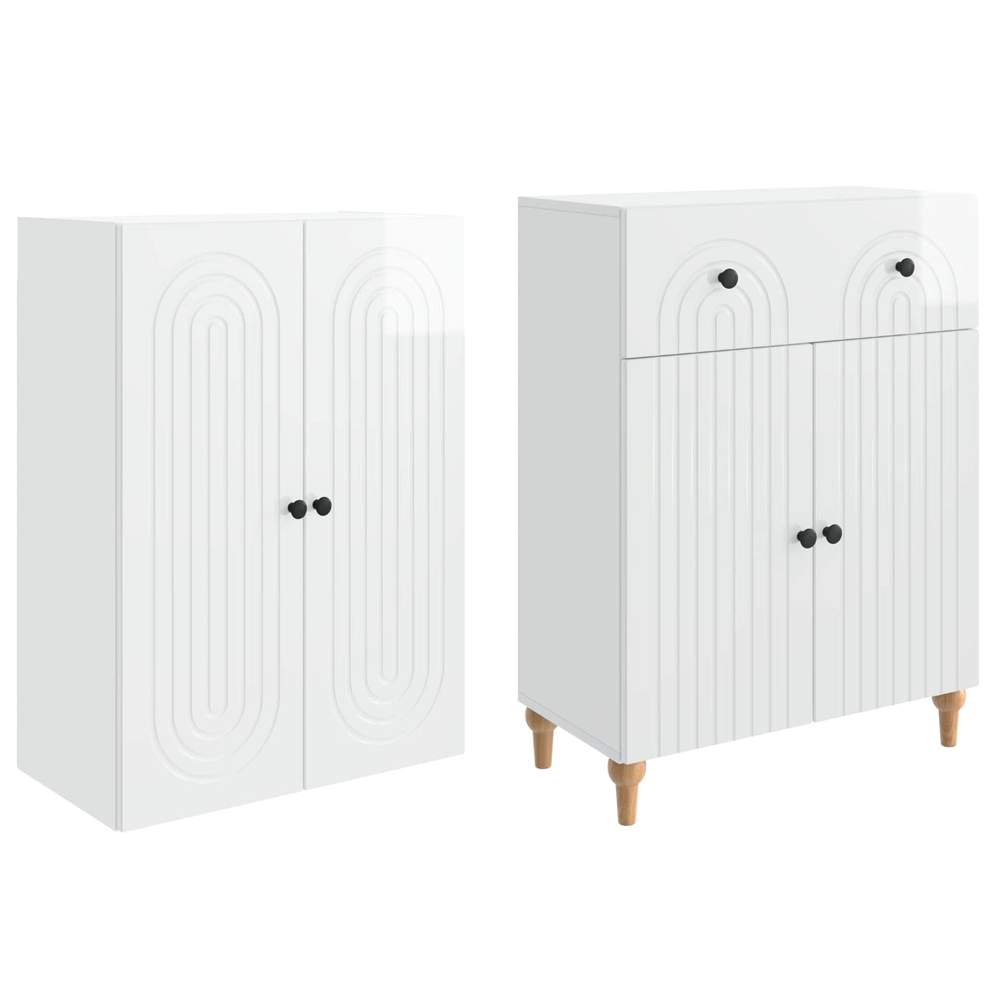 Cabinet Set 2 pcs 66 x 34.5 x 90 cm Engineered Wood
