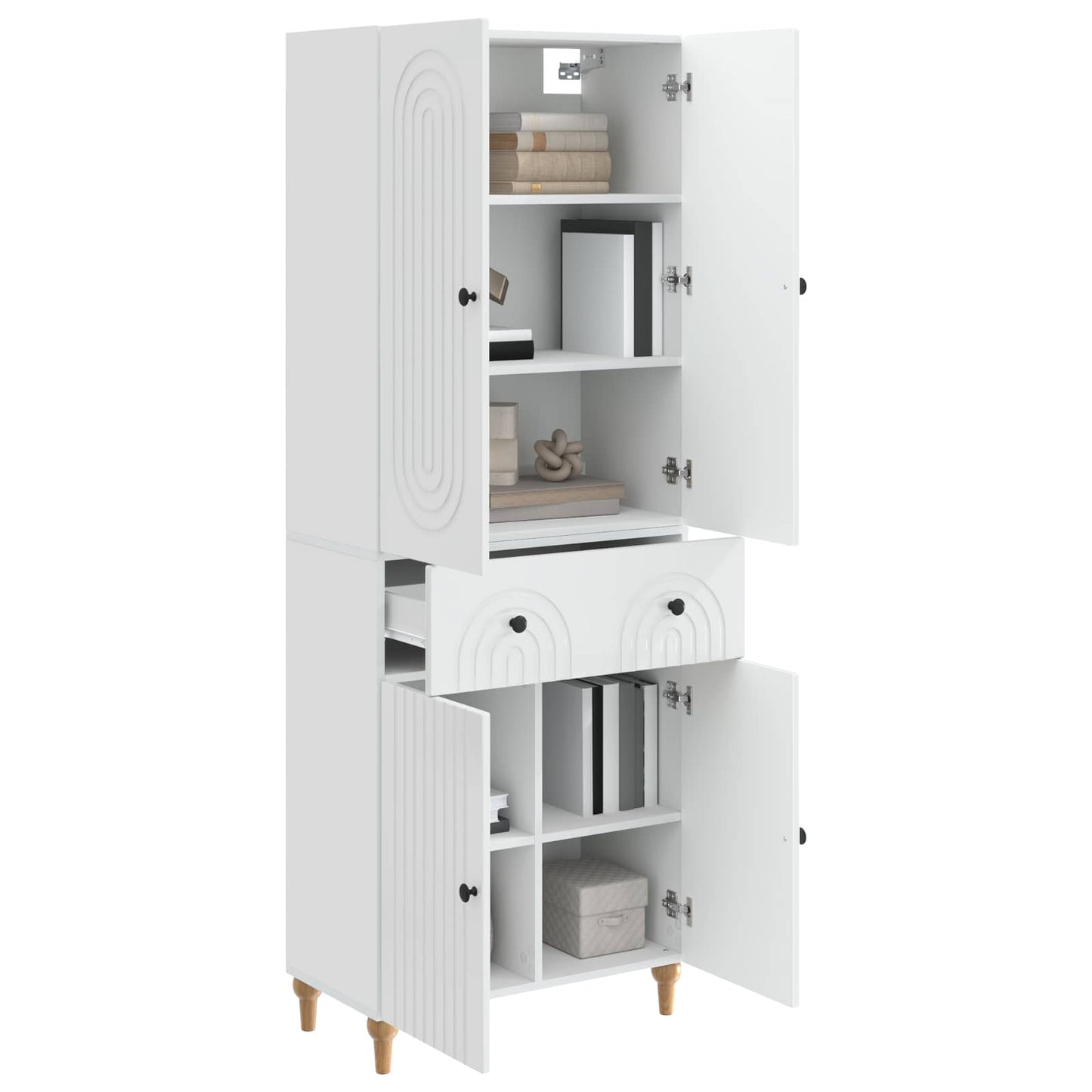Cabinet Set 2 pcs 66 x 34.5 x 90 cm Engineered Wood