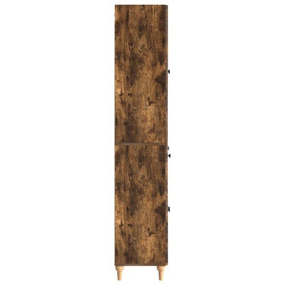 Cabinet Set 2 pcs Smoked Oak Engineered Wood