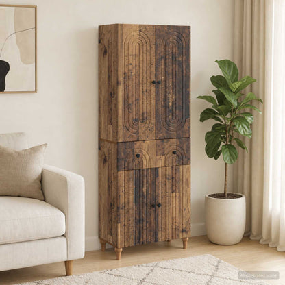 Cabinet Set 2 pcs 66 x 34.5 x 90 cm Engineered Wood