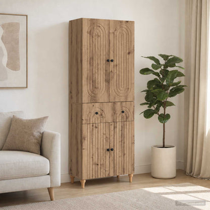 Cabinet Set 2 pcs 66 x 34.5 x 90 cm Engineered Wood