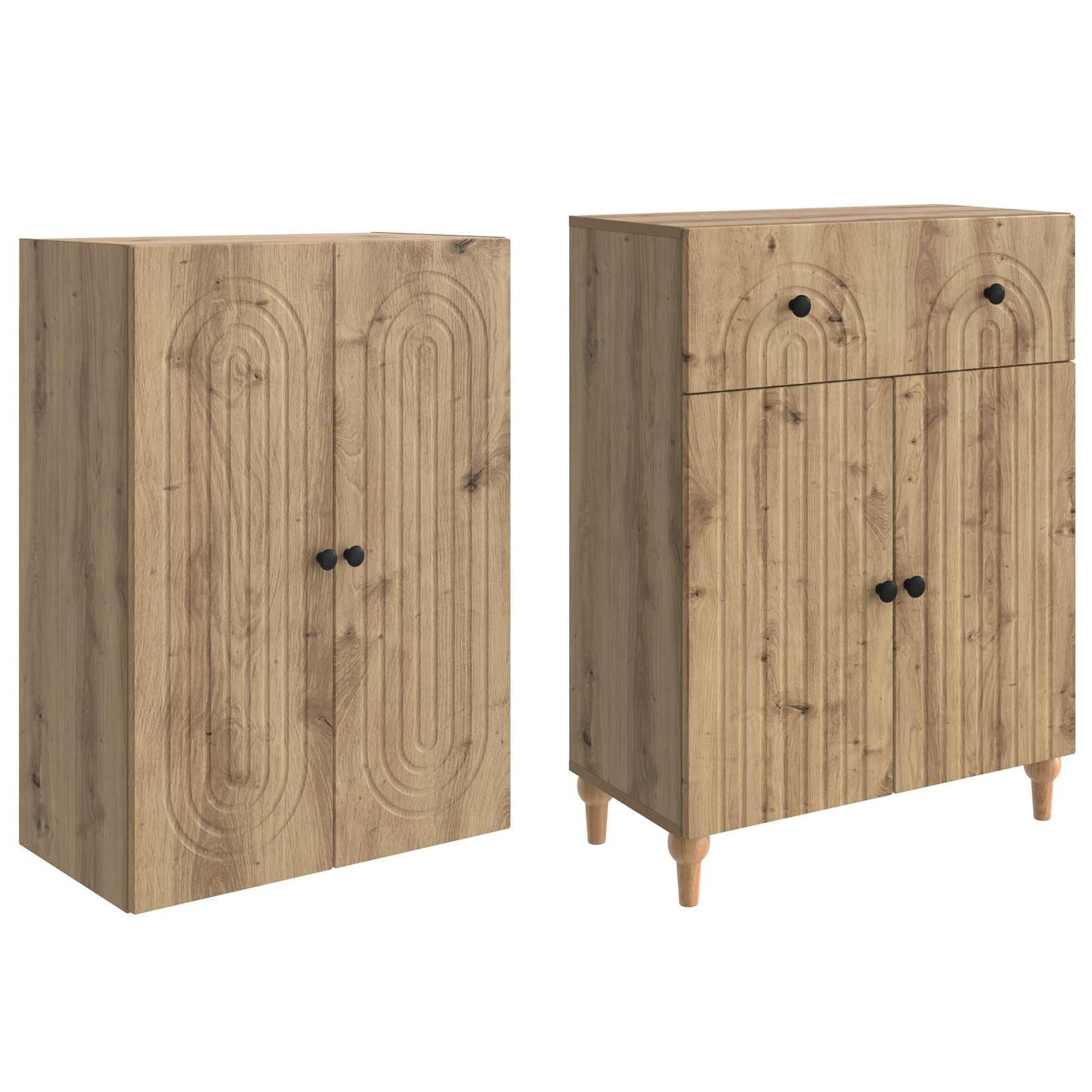 Cabinet Set 2 pcs 66 x 34.5 x 90 cm Engineered Wood