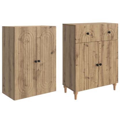 Cabinet Set 2 pcs 66 x 34.5 x 90 cm Engineered Wood