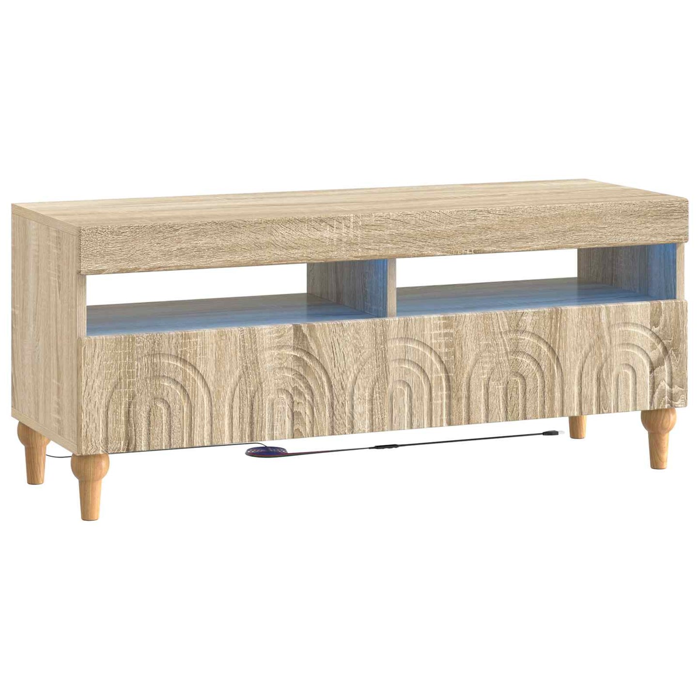 3 Piece LED TV Cabinet Sonoma Oak Engineered Wood