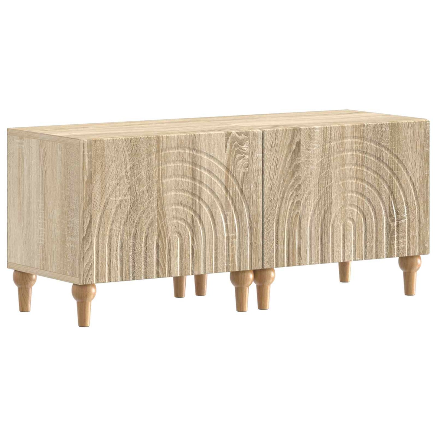 3 Piece LED TV Cabinet Sonoma Oak Engineered Wood