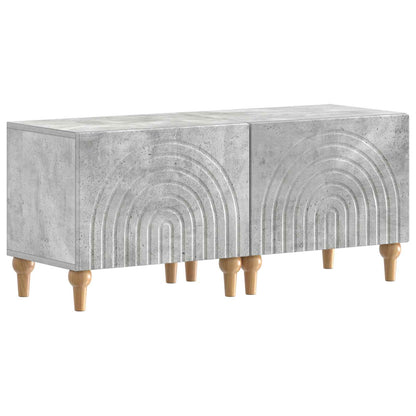 3 Piece LED TV Cabinet Concrete Grey Engineered Wood