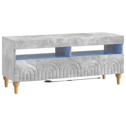 3 Piece LED TV Cabinet Concrete Grey Engineered Wood