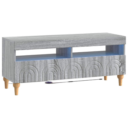 3 Piece LED TV Cabinet Grey Sonoma Engineered Wood