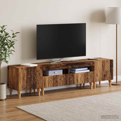 3 Piece LED TV Cabinet Old Wood Engineered Wood