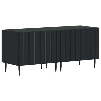 5 Piece LED TV Cabinet Black Engineered Wood