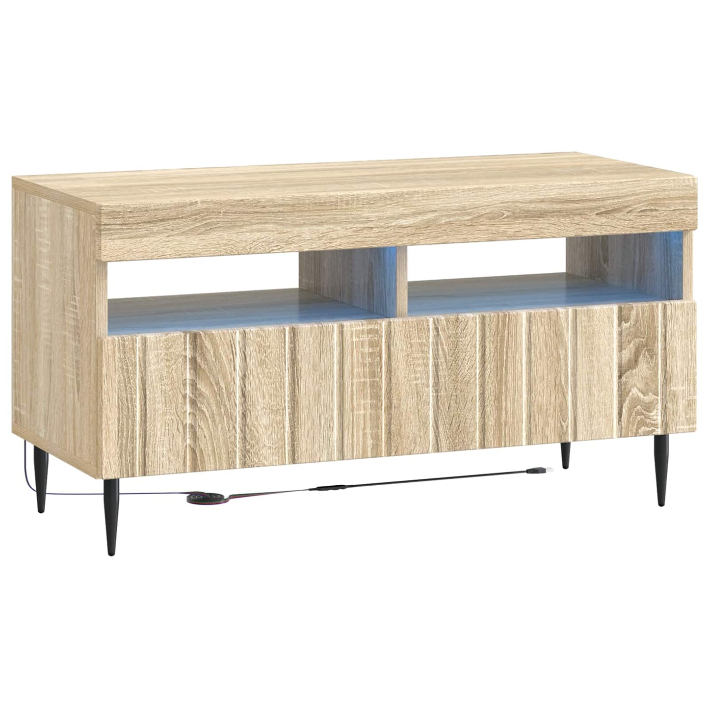 5 Piece LED TV Cabinet Sonoma Oak Engineered Wood