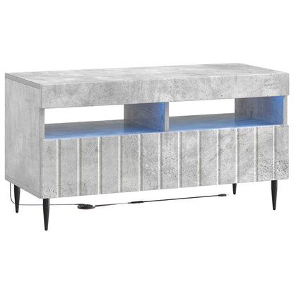 5 Piece LED TV Cabinet Concrete Grey Engineered Wood