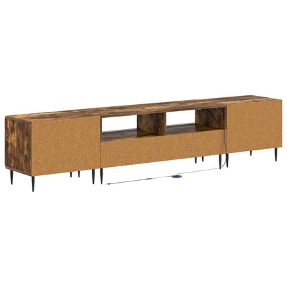 5 Piece LED TV Cabinet Smoked Oak Engineered Wood