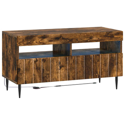 5 Piece LED TV Cabinet Smoked Oak Engineered Wood