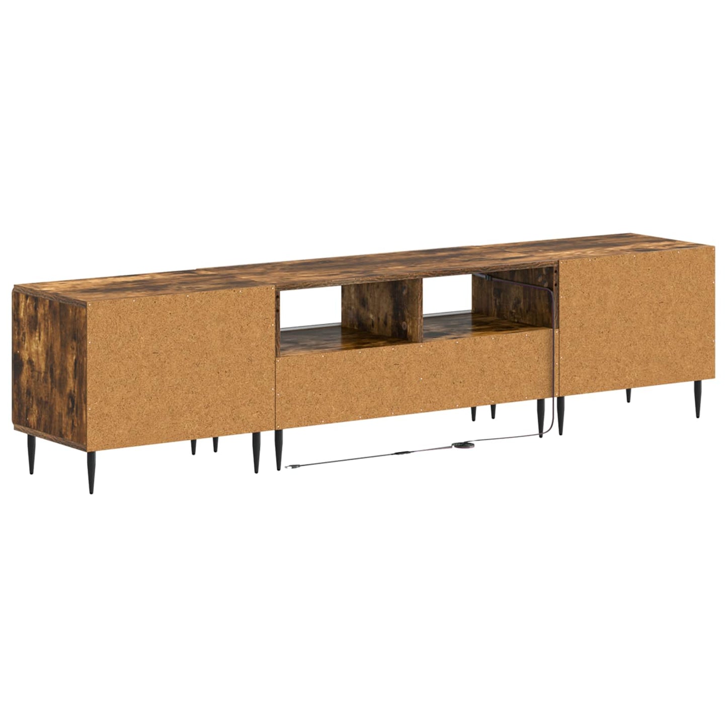 5 Piece LED TV Cabinet Smoked Oak Engineered Wood