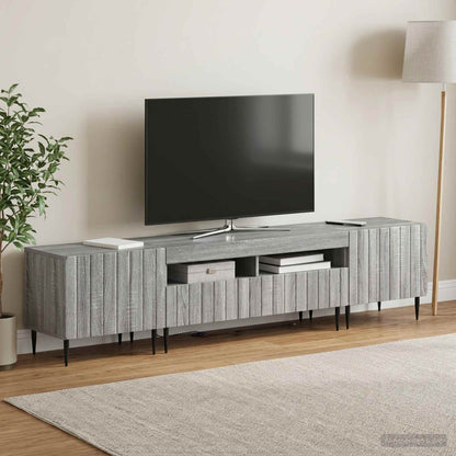 5 Piece LED TV Cabinet Grey Sonoma Engineered Wood